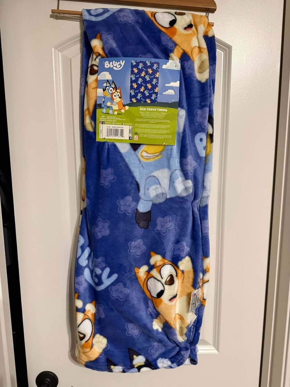 Bluey Super Star Pups Silk Touch Throw Blanket 50 in x 70 in